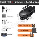 2021 NWE SG906 Pro 2 / SG906 MAX Drone 4k HD 3-Axis Gimbal Camera 5G WIFI GPS Professional Quadcopter Obstacle Avoidance Dron 906 pro2 2B Bag - Tophatter Daily Deals