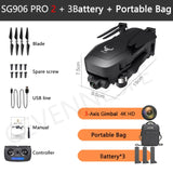2021 NWE SG906 Pro 2 / SG906 MAX Drone 4k HD 3-Axis Gimbal Camera 5G WIFI GPS Professional Quadcopter Obstacle Avoidance Dron 906 pro2 3B Bag - Tophatter Daily Deals