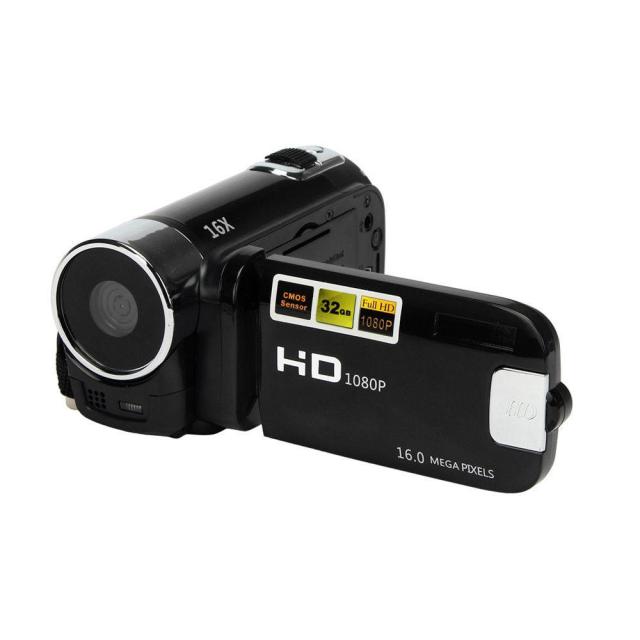 Full HD 720P Video Camera Professional Digital Camcorder 2.7 Inches 16MP High Definition ABS FHD DV Cameras 270 Degree Rotation Black China - Tophatter Daily Deals