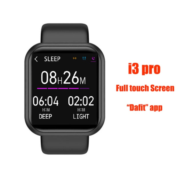 I5 Sport Smartwatch Women Men Heart Rate Blood Pressure Fitness Tracker Kids Smart Clock For Android IOS Smart Watch PK IWO P80 i3-pro Black - Tophatter Daily Deals