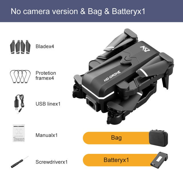 2021 New Kk1 Mini Drone 4k Hd Camera profesional Rc Drones Wifi Fpv Dron Toy Outdoor Rc Quadcopter Fixed height Helicopter Toys No camera - Tophatter Daily Deals