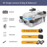 2021 New Kk1 Mini Drone 4k Hd Camera profesional Rc Drones Wifi Fpv Dron Toy Outdoor Rc Quadcopter Fixed height Helicopter Toys 4K 2B 2 - Tophatter Daily Deals