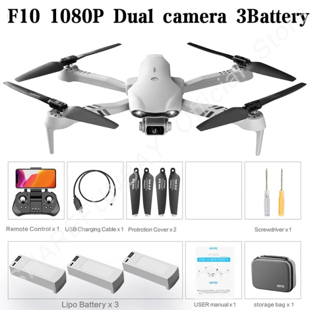 2021 New Drone 4K HD Dual Camera With GPS 5G WIFI Wide Angle FPV Real-Time Transmission Rc Distance 2km Professional Drones Toys 1080P-3B-bag - Tophatter Daily Deals
