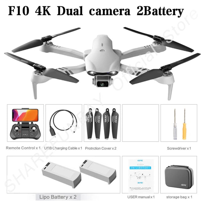2021 New Drone 4K HD Dual Camera With GPS 5G WIFI Wide Angle FPV Real-Time Transmission Rc Distance 2km Professional Drones Toys 4K-2B-bag - Tophatter Daily Deals
