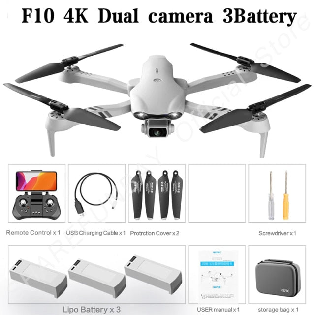 2021 New Drone 4K HD Dual Camera With GPS 5G WIFI Wide Angle FPV Real-Time Transmission Rc Distance 2km Professional Drones Toys 4K-3B-bag - Tophatter Daily Deals