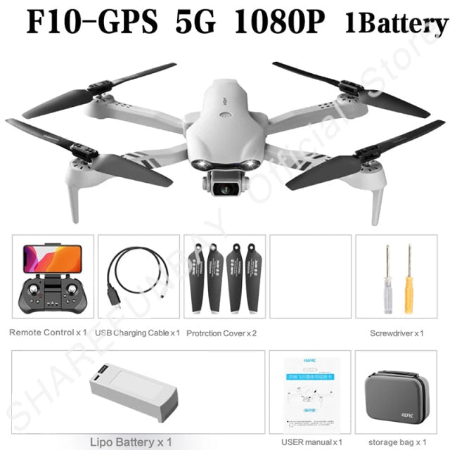 2021 New Drone 4K HD Dual Camera With GPS 5G WIFI Wide Angle FPV Real-Time Transmission Rc Distance 2km Professional Drones Toys GPS-1080P-1B - Tophatter Daily Deals