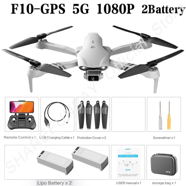 2021 New Drone 4K HD Dual Camera With GPS 5G WIFI Wide Angle FPV Real-Time Transmission Rc Distance 2km Professional Drones Toys GPS-1080P-2B - Tophatter Daily Deals