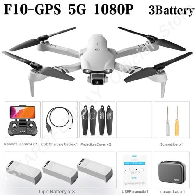 2021 New Drone 4K HD Dual Camera With GPS 5G WIFI Wide Angle FPV Real-Time Transmission Rc Distance 2km Professional Drones Toys GPS-1080P-3B - Tophatter Daily Deals