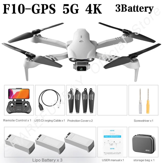 2021 New Drone 4K HD Dual Camera With GPS 5G WIFI Wide Angle FPV Real-Time Transmission Rc Distance 2km Professional Drones Toys GPS-4K-3B - Tophatter Daily Deals