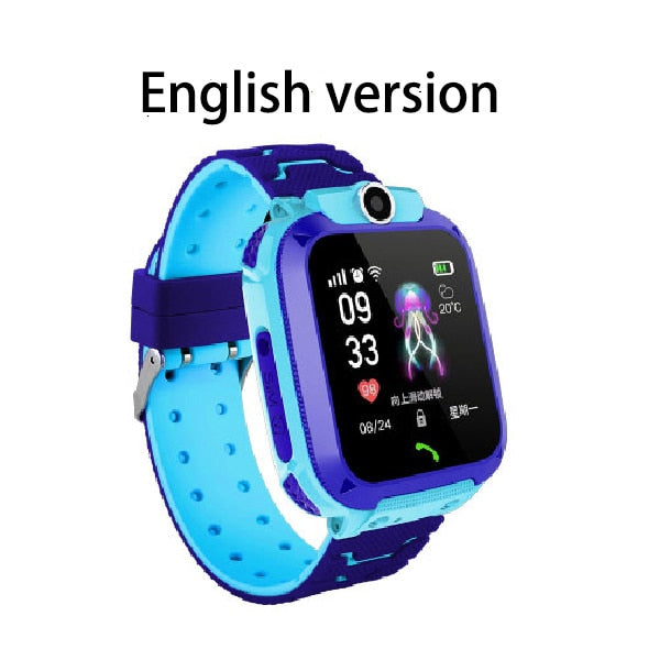 Children's Smart Watch SOS Phone Watch Smartwatch For Kids With Sim Card Photo Waterproof IP67 Kids Gift For IOS Android English Version - Tophatter Daily Deals