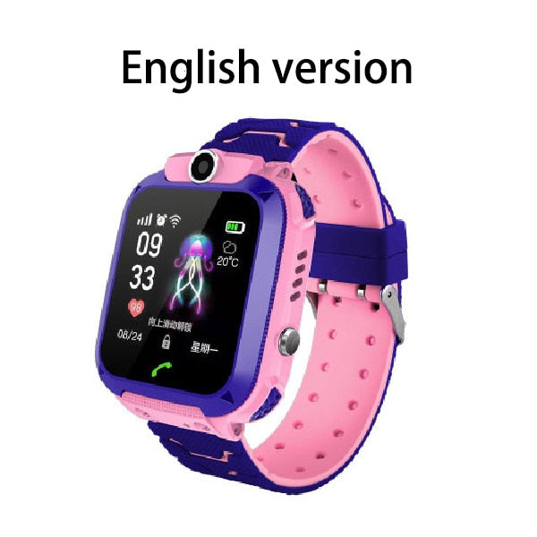 Children's Smart Watch SOS Phone Watch Smartwatch For Kids With Sim Card Photo Waterproof IP67 Kids Gift For IOS Android English Version 2 - Tophatter Daily Deals