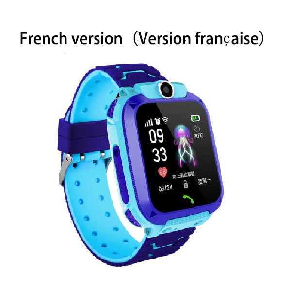 Children's Smart Watch SOS Phone Watch Smartwatch For Kids With Sim Card Photo Waterproof IP67 Kids Gift For IOS Android French Version 2 - Tophatter Daily Deals