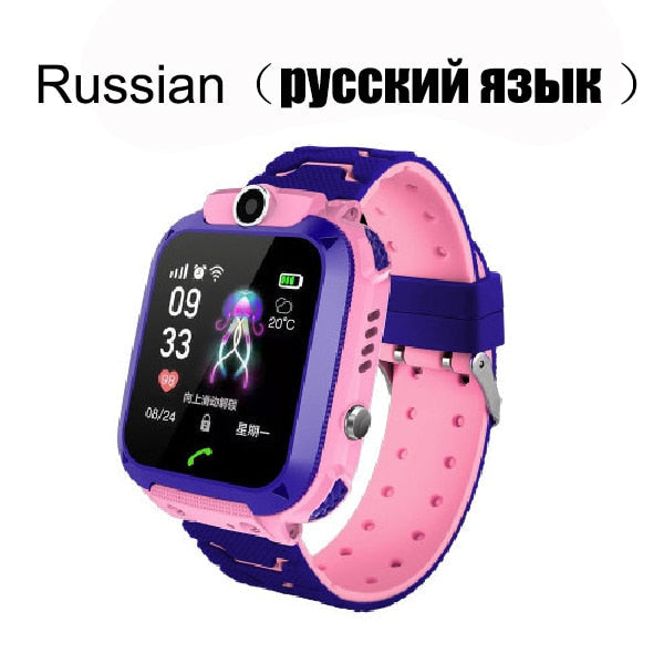 Children's Smart Watch SOS Phone Watch Smartwatch For Kids With Sim Card Photo Waterproof IP67 Kids Gift For IOS Android Russian Version 2 - Tophatter Daily Deals