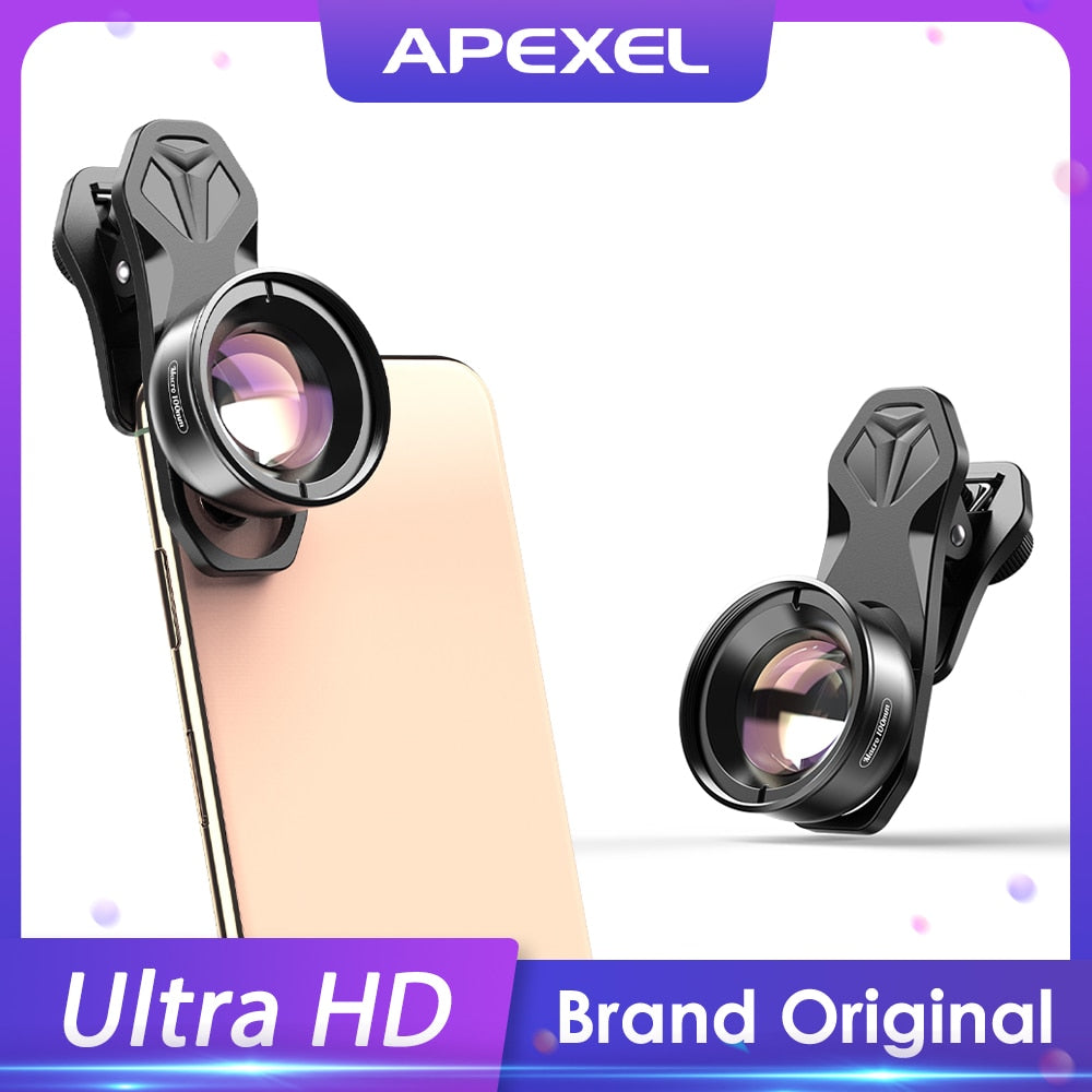 APEXEL camera phone lens 100mm macro lens 4K HD super macro lenses+CPL+star filter for iPhonex xs max Samsung s9 all smartphone - Tophatter Daily Deals
