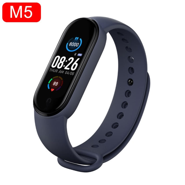 Smart Wristband IP67 Waterproof Sport Smart Watch Men Woman Blood Pressure Heart Rate Monitor Fitness Bracelet For Android IOS 02 Navy blue - Tophatter Daily Deals