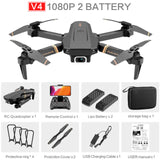 4DRC V4 WIFI FPV Drone WiFi live video FPV 4K/1080P HD Wide Angle Camera Foldable Altitude Hold Durable RC Quadcopter 1080P-2Battery - Tophatter Daily Deals