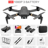 4DRC V4 WIFI FPV Drone WiFi live video FPV 4K/1080P HD Wide Angle Camera Foldable Altitude Hold Durable RC Quadcopter 1080P-3Battery - Tophatter Daily Deals