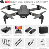 4DRC V4 WIFI FPV Drone WiFi live video FPV 4K/1080P HD Wide Angle Camera Foldable Altitude Hold Durable RC Quadcopter 1080P-Dual camera-2B - Tophatter Daily Deals
