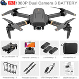 4DRC V4 WIFI FPV Drone WiFi live video FPV 4K/1080P HD Wide Angle Camera Foldable Altitude Hold Durable RC Quadcopter 1080P-Dual camera-3B - Tophatter Daily Deals