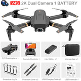 4DRC V4 WIFI FPV Drone WiFi live video FPV 4K/1080P HD Wide Angle Camera Foldable Altitude Hold Durable RC Quadcopter 2K-Dual camera-1B - Tophatter Daily Deals