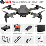 4DRC V4 WIFI FPV Drone WiFi live video FPV 4K/1080P HD Wide Angle Camera Foldable Altitude Hold Durable RC Quadcopter 4K-Dual camera-1B - Tophatter Daily Deals