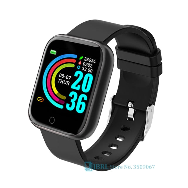 2021 Ladies Sport Bracelet Smart Watch Women Smartwatch Men Smartband Android IOS Waterproof Fitness Tracker Smart Clock Mens X1 silicone black - Tophatter Daily Deals