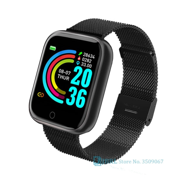2021 Ladies Sport Bracelet Smart Watch Women Smartwatch Men Smartband Android IOS Waterproof Fitness Tracker Smart Clock Mens X1 steel black - Tophatter Daily Deals