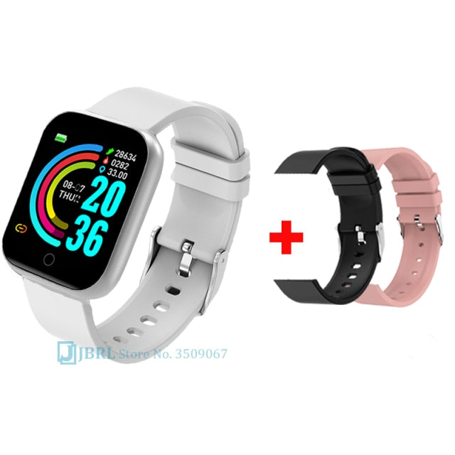 2021 Ladies Sport Bracelet Smart Watch Women Smartwatch Men Smartband Android IOS Waterproof Fitness Tracker Smart Clock Mens X1 white add strap 1 - Tophatter Daily Deals