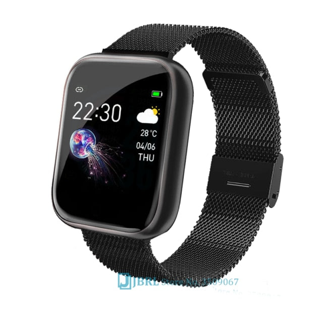 2021 Ladies Sport Bracelet Smart Watch Women Smartwatch Men Smartband Android IOS Waterproof Fitness Tracker Smart Clock Mens i5 steel black - Tophatter Daily Deals