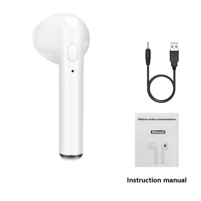 i7s TWS Wireless Earphone bluetooth 5.0 Earphones sport Earbuds Headset in-ear Wireless headphones With Mic For all smart phones White 2 - Tophatter Daily Deals