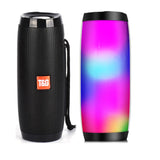 Wireless Speaker Bluetooth-compatible Speaker Microlab Portable Speaker Powerful High Outdoor Bass TF FM Radio with LED Light black with light - Tophatter Daily Deals