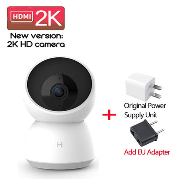 Xiaomi Mi Smart Camera 2K 1296P HD 360 Angle WIFI Night Webcam Video IP Camera Indoor Cameras Baby Security Monitoring MiHome 2K Camera add EU - Tophatter Daily Deals