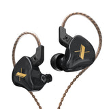 KZ EDX Earphones 1 Dynamic HIFI Bass Earbuds In Ear Monitor Headphones Sport Noise Cancelling Headset EDX Black No Mic - Tophatter Daily Deals