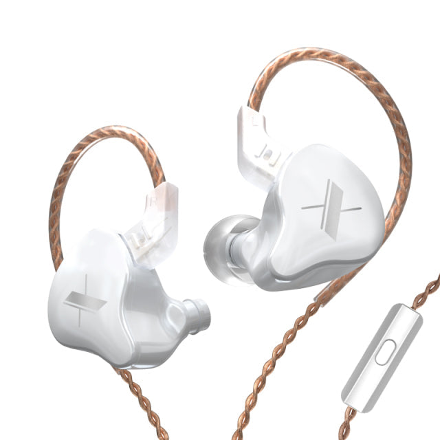 KZ EDX Earphones 1 Dynamic HIFI Bass Earbuds In Ear Monitor Headphones Sport Noise Cancelling Headset EDX white Mic - Tophatter Daily Deals