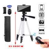 DSLR Flexible Tripod Extendable Travel Lightweight Stand Remote Control For Mobile Cell Phone Mount Camera Gopro Live Youtube 102CM silvery - Tophatter Daily Deals