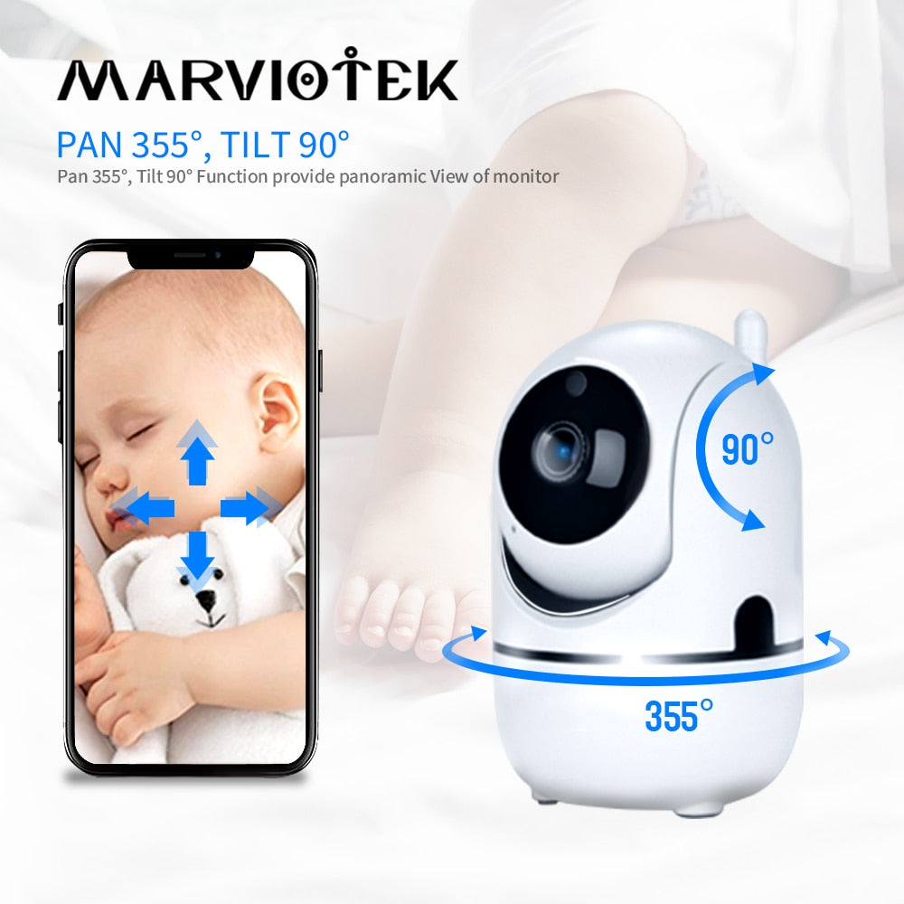 720P Baby Monitor Smart Home Cry Alarm Mini Surveillance Camera with Wifi Security Video Surveillance IP Camera Pet 360 ycc365 - Tophatter Daily Deals
