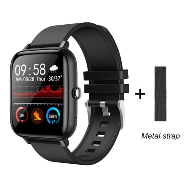 2021 Smart Watch Men Women Heart Rate Fitness Tracker Bracelet Watch Bluetooth Call Waterproof Sport Smartwatch For Android IOS add steel strap 2 - Tophatter Daily Deals