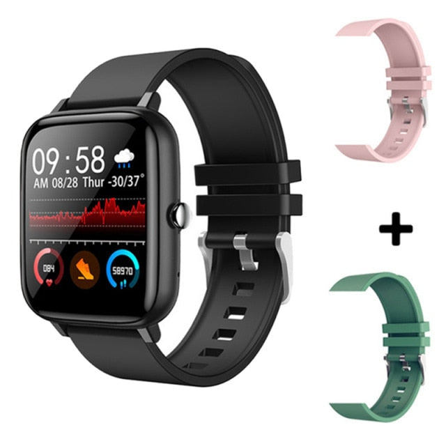 2021 Smart Watch Men Women Heart Rate Fitness Tracker Bracelet Watch Bluetooth Call Waterproof Sport Smartwatch For Android IOS add extra 2 straps - Tophatter Daily Deals
