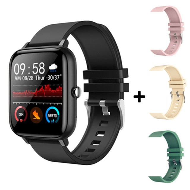 2021 Smart Watch Men Women Heart Rate Fitness Tracker Bracelet Watch Bluetooth Call Waterproof Sport Smartwatch For Android IOS add extra 3 straps - Tophatter Daily Deals