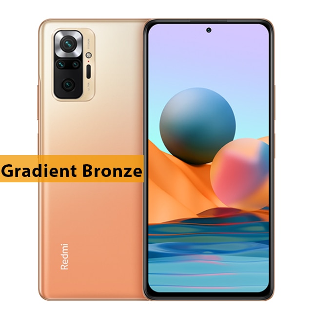 Global Version Xiaomi Redmi Note 10 Pro Smartphone Snapdragon 732G 108MP Quad Camera 120Hz NFC Cellphone 6.67" AMOLED DotDisplay Gradient Bronze China - Tophatter Daily Deals