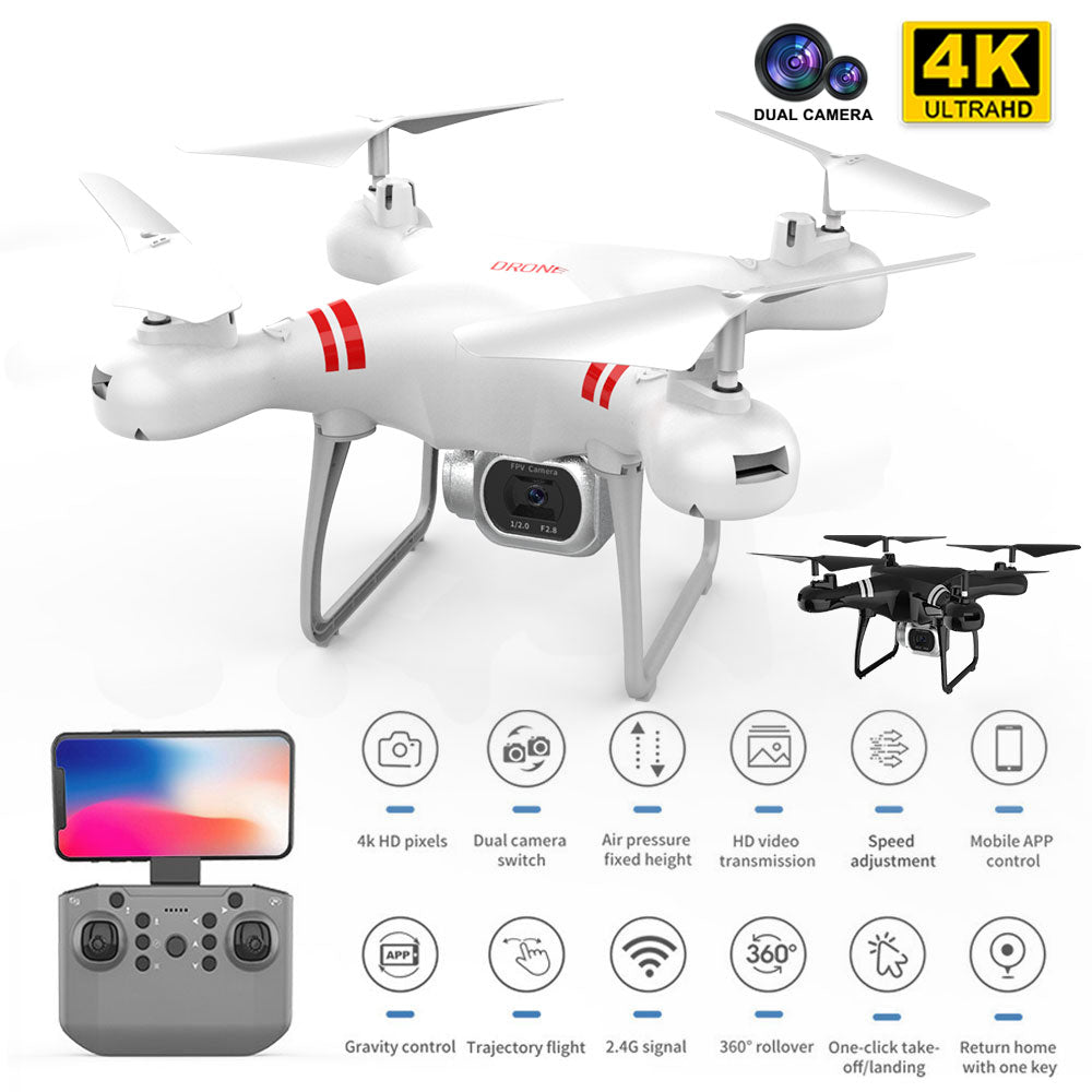 Drone KY101 MAX 4K Dron WIFI RC Quadcopter With HD Camera Altitude Hold FPV Helicopter One Key Return Professional Drones - Tophatter Daily Deals