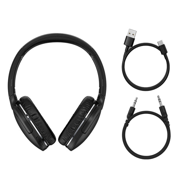 Baseus D02 Pro Wireless Headphones Bluetooth Earphone 5.0 Foldable Headset Sport Headphone Gaming Phone Fone Bluetooth Earbuds Black - Tophatter Daily Deals