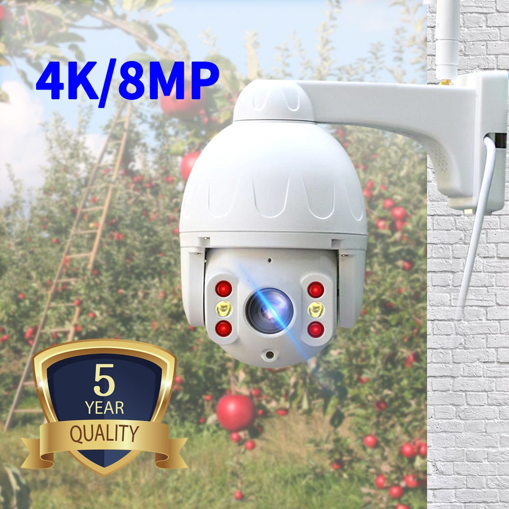 N_eye ip camera 8MP 4K HD outdoor Camera waterproof with color night vision PTZ Security wifi smart security camera 360° camera - Tophatter Daily Deals