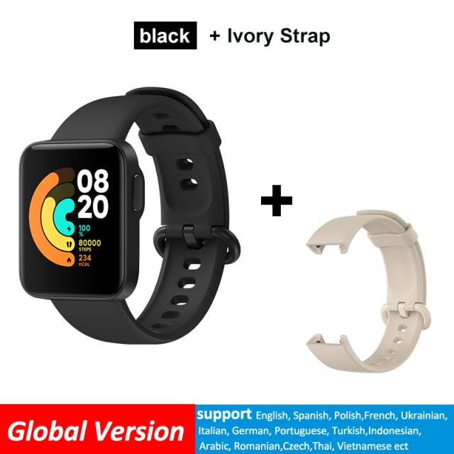 Xiaomi Mi Watch Lite Bluetooth Smart Watch GPS 5ATM Waterproof SmartWatch Fitness Heart Rate Monitor mi band Global Version Global add Ivory - Tophatter Daily Deals
