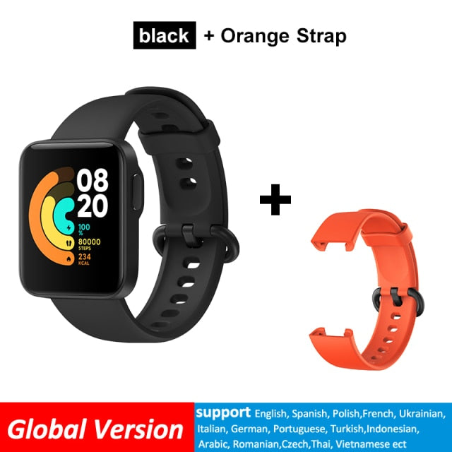 Xiaomi Mi Watch Lite Bluetooth Smart Watch GPS 5ATM Waterproof SmartWatch Fitness Heart Rate Monitor mi band Global Version Global add Orange - Tophatter Daily Deals
