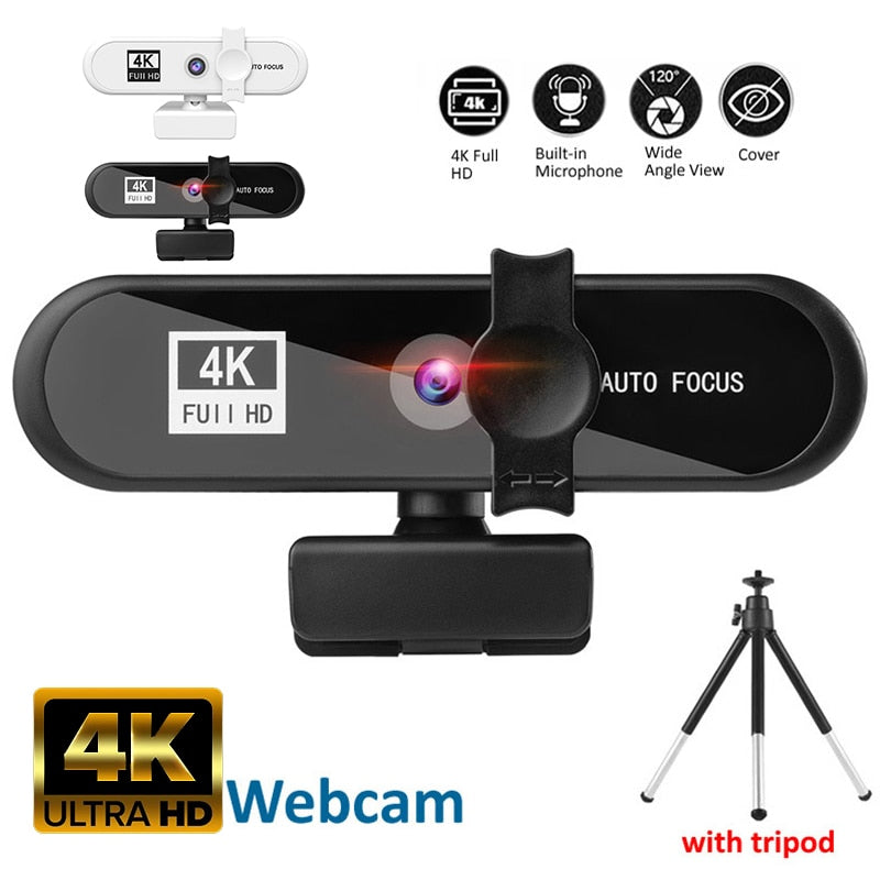 2K 4K Webcam Sailvde Conferentie Pc Webcam With Gift Tripod Autofocus Usb Web Camera Laptop Mini Camera 1080P with Microphone - Tophatter Daily Deals