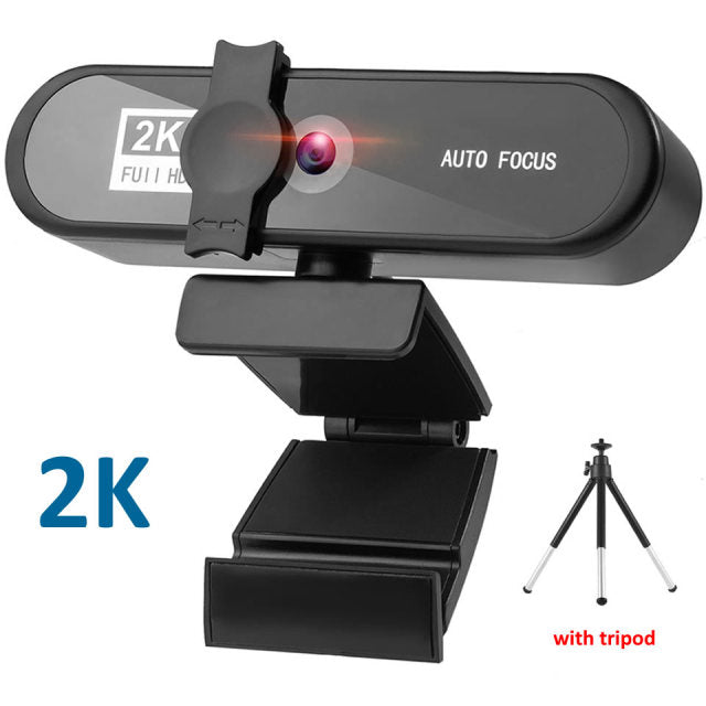 2K 4K Webcam Sailvde Conferentie Pc Webcam With Gift Tripod Autofocus Usb Web Camera Laptop Mini Camera 1080P with Microphone 2K With Tripod - Tophatter Daily Deals