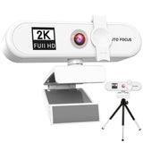 2K 4K Webcam Sailvde Conferentie Pc Webcam With Gift Tripod Autofocus Usb Web Camera Laptop Mini Camera 1080P with Microphone 2K With Tripod 2 - Tophatter Daily Deals