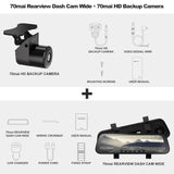 9.35 Inch Full Screen 70mai Rearview Dash Cam Wide 1080P Auto Cam 130FOV 70mai D07 Mirror Car Recorder Stream Media Car DVR HD Backup Cam - Tophatter Daily Deals