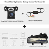 9.35 Inch Full Screen 70mai Rearview Dash Cam Wide 1080P Auto Cam 130FOV 70mai D07 Mirror Car Recorder Stream Media Car DVR Night Cam N HW kit - Tophatter Daily Deals